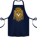 Dreadlock Rasta Lion Jamaica Jamaican Cotton Apron 100% Organic Navy Blue