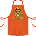 Dreadlock Rasta Lion Jamaica Jamaican Cotton Apron 100% Organic Orange