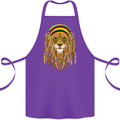 Dreadlock Rasta Lion Jamaica Jamaican Cotton Apron 100% Organic Purple