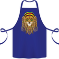 Dreadlock Rasta Lion Jamaica Jamaican Cotton Apron 100% Organic Royal Blue