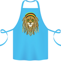 Dreadlock Rasta Lion Jamaica Jamaican Cotton Apron 100% Organic Turquoise