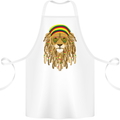 Dreadlock Rasta Lion Jamaica Jamaican Cotton Apron 100% Organic White