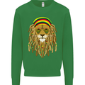 Dreadlock Rasta Lion Jamaica Jamaican Kids Sweatshirt Jumper Irish Green