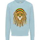 Dreadlock Rasta Lion Jamaica Jamaican Kids Sweatshirt Jumper Light Blue