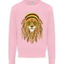 Dreadlock Rasta Lion Jamaica Jamaican Kids Sweatshirt Jumper Light Pink