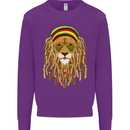 Dreadlock Rasta Lion Jamaica Jamaican Kids Sweatshirt Jumper Purple