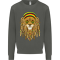 Dreadlock Rasta Lion Jamaica Jamaican Kids Sweatshirt Jumper Storm Grey