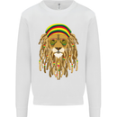 Dreadlock Rasta Lion Jamaica Jamaican Kids Sweatshirt Jumper White