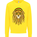 Dreadlock Rasta Lion Jamaica Jamaican Kids Sweatshirt Jumper Yellow