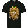 Dreadlock Rasta Lion Jamaica Jamaican Mens Cotton T-Shirt Tee Top Black