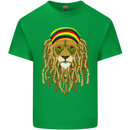 Dreadlock Rasta Lion Jamaica Jamaican Mens Cotton T-Shirt Tee Top Irish Green