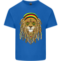 Dreadlock Rasta Lion Jamaica Jamaican Mens Cotton T-Shirt Tee Top Royal Blue