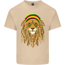 Dreadlock Rasta Lion Jamaica Jamaican Mens Cotton T-Shirt Tee Top Sand