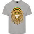 Dreadlock Rasta Lion Jamaica Jamaican Mens Cotton T-Shirt Tee Top Sports Grey