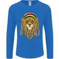 Dreadlock Rasta Lion Jamaica Jamaican Mens Long Sleeve T-Shirt Royal Blue