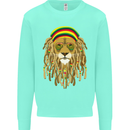 Dreadlock Rasta Lion Jamaica Jamaican Mens Sweatshirt Jumper Peppermint