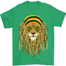 Dreadlock Rasta Lion Jamaica Jamaican Mens T-Shirt Cotton Gildan Irish Green