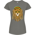 Dreadlock Rasta Lion Jamaica Jamaican Womens Petite Cut T-Shirt Charcoal
