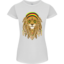 Dreadlock Rasta Lion Jamaica Jamaican Womens Petite Cut T-Shirt White