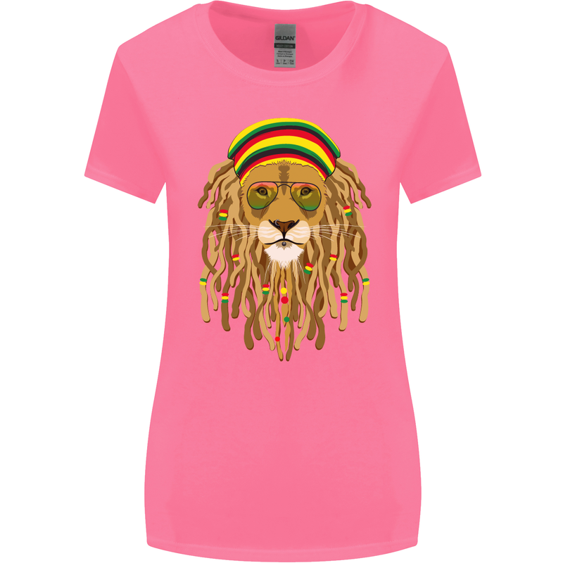 Dreadlock Rasta Lion Jamaica Jamaican Womens Wider Cut T-Shirt Azalea