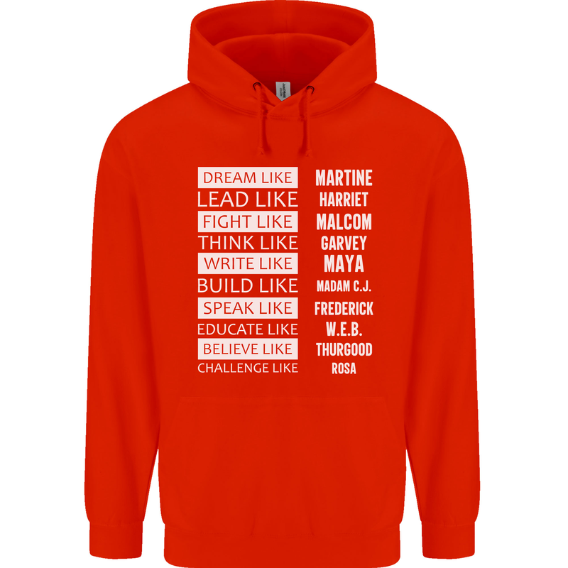 Dream Like Black Lives Matter History Month Childrens Kids Hoodie Bright Red
