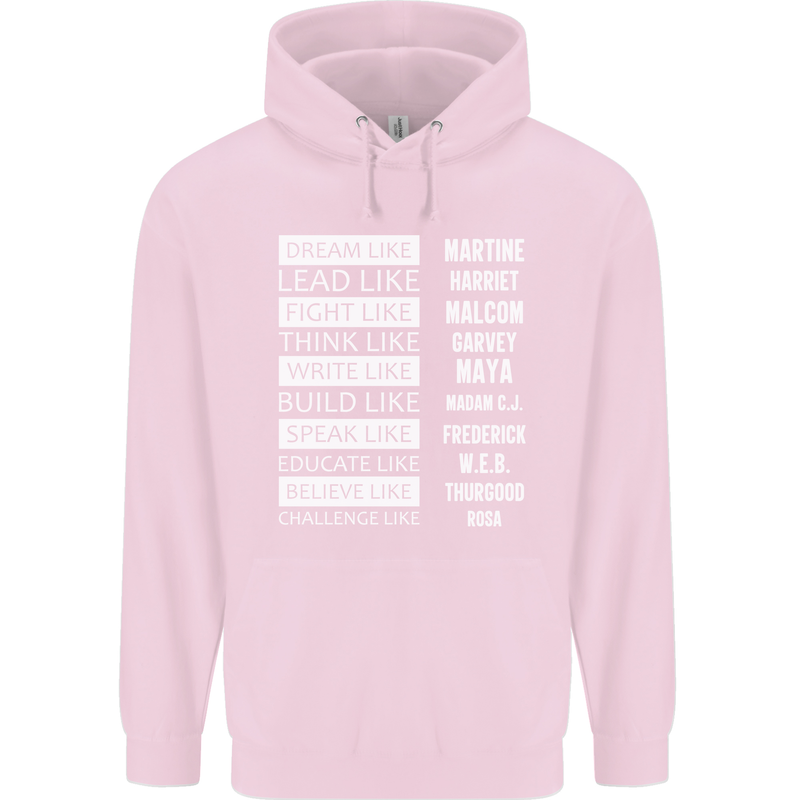 Dream Like Black Lives Matter History Month Childrens Kids Hoodie Light Pink