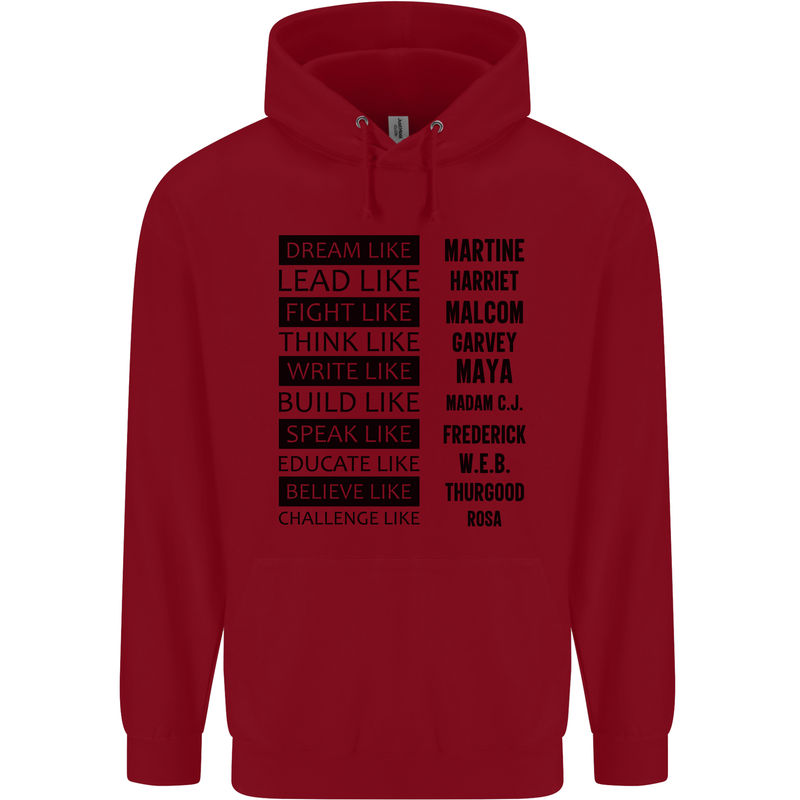 Dream Like Black Lives Matter History Month Childrens Kids Hoodie Red