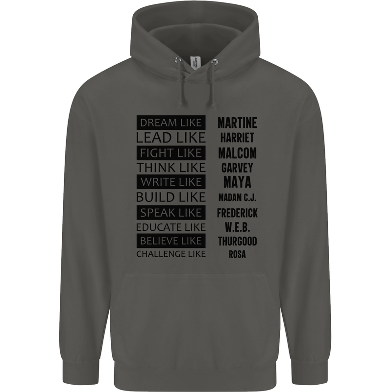 Dream Like Black Lives Matter History Month Childrens Kids Hoodie Storm Grey