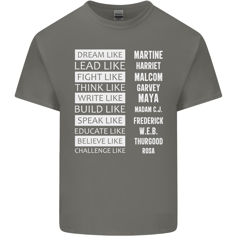 Dream Like Black Lives Matter History Month Kids T-Shirt Childrens Charcoal