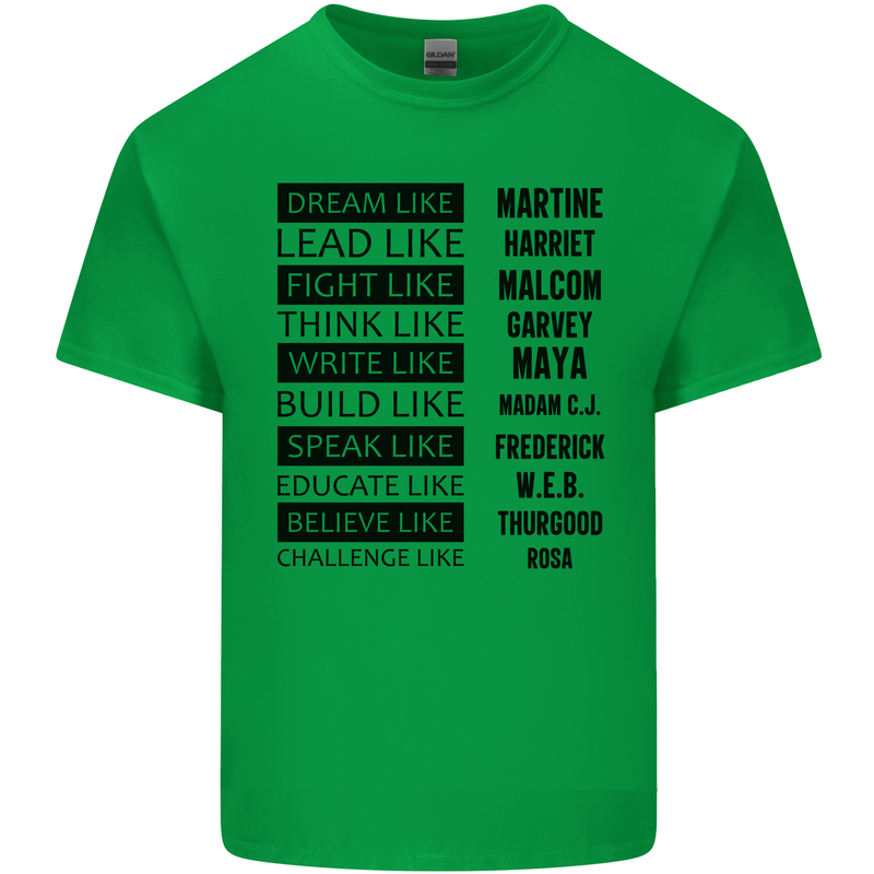 Dream Like Black Lives Matter History Month Kids T-Shirt Childrens Irish Green