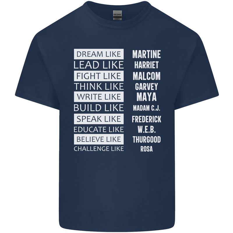 Dream Like Black Lives Matter History Month Kids T-Shirt Childrens Navy Blue