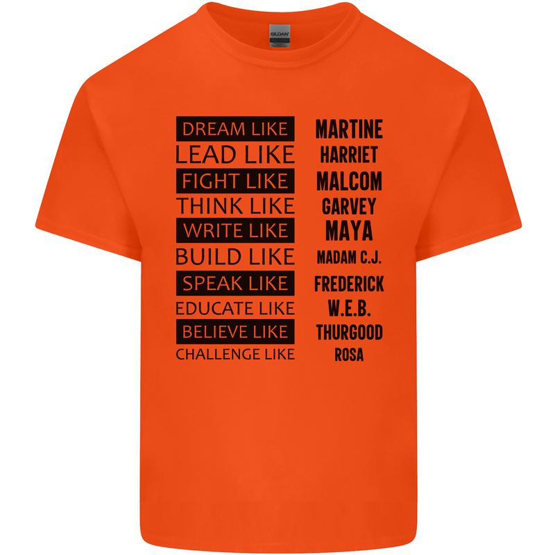 Dream Like Black Lives Matter History Month Kids T-Shirt Childrens Orange