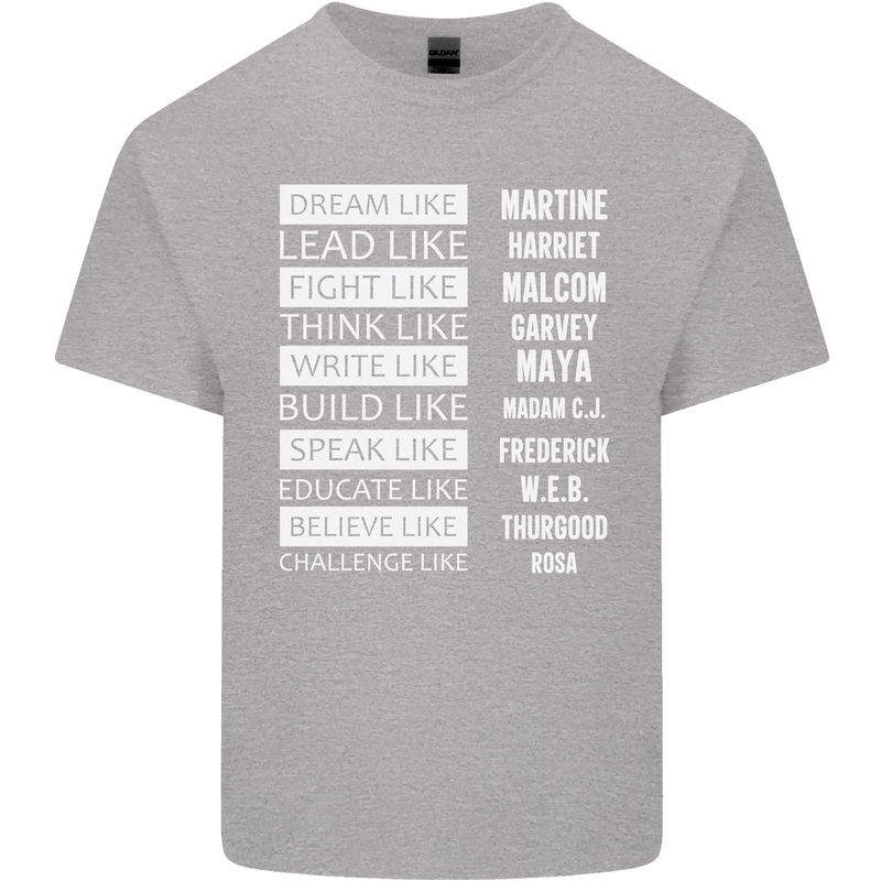 Dream Like Black Lives Matter History Month Kids T-Shirt Childrens Sports Grey