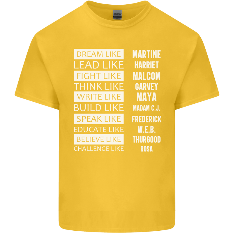 Dream Like Black Lives Matter History Month Kids T-Shirt Childrens Yellow