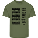 Dream Like Black Lives Matter History Month Mens Cotton T-Shirt Tee Top Military Green