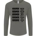 Dream Like Black Lives Matter History Month Mens Long Sleeve T-Shirt Charcoal
