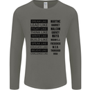 Dream Like Black Lives Matter History Month Mens Long Sleeve T-Shirt Charcoal