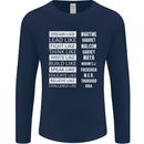 Dream Like Black Lives Matter History Month Mens Long Sleeve T-Shirt Navy Blue