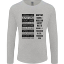 Dream Like Black Lives Matter History Month Mens Long Sleeve T-Shirt Sports Grey