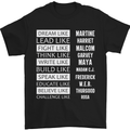 Dream Like Black Lives Matter History Month Mens T-Shirt Cotton Gildan Black