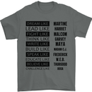 Dream Like Black Lives Matter History Month Mens T-Shirt Cotton Gildan Charcoal