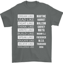 Dream Like Black Lives Matter History Month Mens T-Shirt Cotton Gildan Charcoal