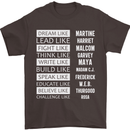 Dream Like Black Lives Matter History Month Mens T-Shirt Cotton Gildan Dark Chocolate
