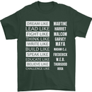 Dream Like Black Lives Matter History Month Mens T-Shirt Cotton Gildan Forest Green