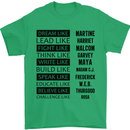 Dream Like Black Lives Matter History Month Mens T-Shirt Cotton Gildan Irish Green