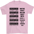 Dream Like Black Lives Matter History Month Mens T-Shirt Cotton Gildan Light Pink