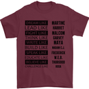 Dream Like Black Lives Matter History Month Mens T-Shirt Cotton Gildan Maroon