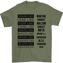 Dream Like Black Lives Matter History Month Mens T-Shirt Cotton Gildan Military Green