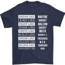 Dream Like Black Lives Matter History Month Mens T-Shirt Cotton Gildan Navy Blue