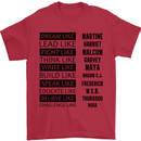 Dream Like Black Lives Matter History Month Mens T-Shirt Cotton Gildan Red